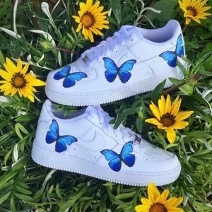 ✨Custom butterfly Air Force 1’s